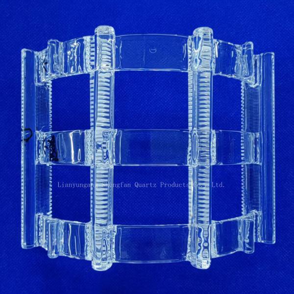 Custom Silicon Wafer Cleaning Rack Quartz Groove Boat High Temperature Resistant