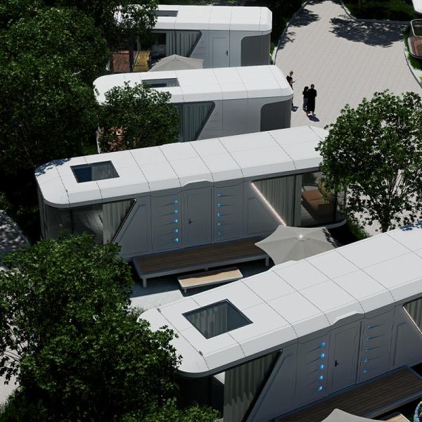 FULL KING K7 Villa extérieure préfabriquée mobile modulaire Capsule House Commercial Space Capsule préfabriquée avec cuisine et serrure de porte