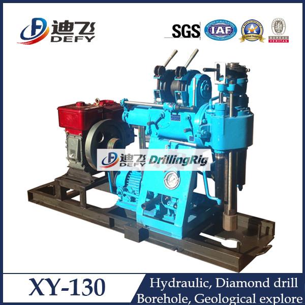 130m Depth Portable Water Well Drilling Rig XY-130, best price rotary core rig machine