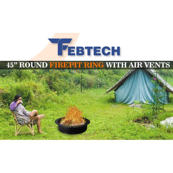 Inserto de pozo de fuego sin humo de acero de 45