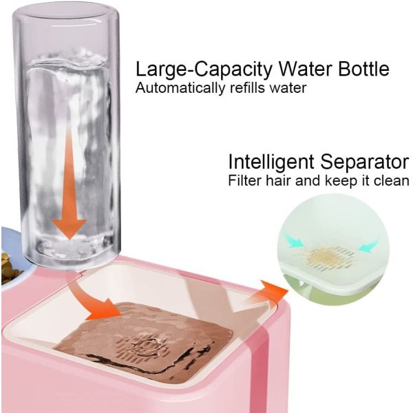 2.5L Steel Pet Water Dispenser Automatic Water Bowl For Small Dogs