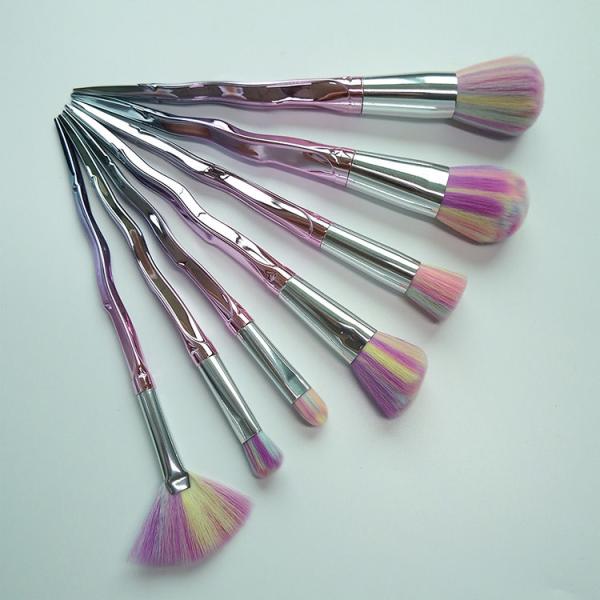 Luxury Colorful Makeup Brush Special shape Plastic Handle Beauty Makeup Tools