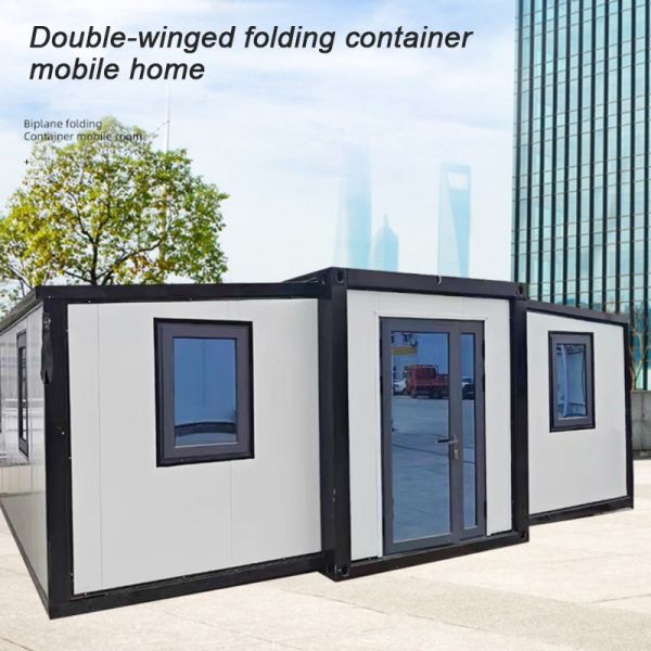 Double wing foldable container house Three-in-one mobile expandable house
