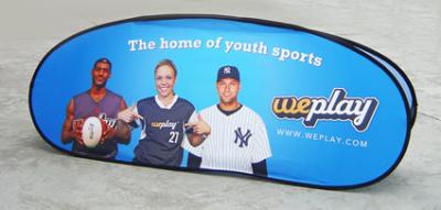 Pop Out Advertising Banner Stands For Tent Golf 79 W X 35 H Size