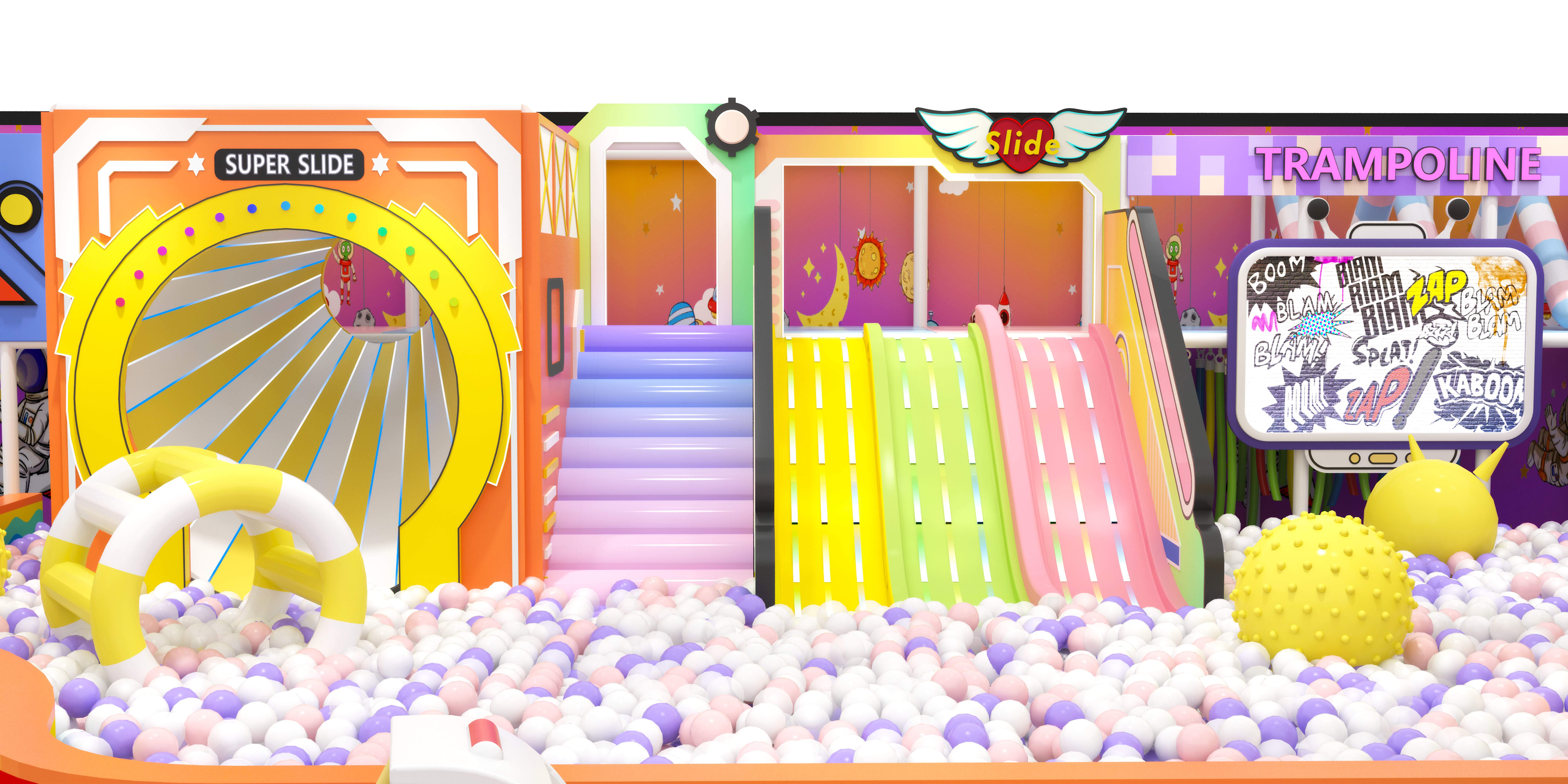 Tall Multi-Level Indoor Soft Play Castle | Commercial Vertical Play Structure for Mall & FEC