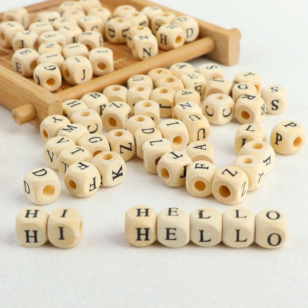 Eco-Friendly Solid Wood Bead for DIY Heart Necklace and Bracelets Chandelier Decor