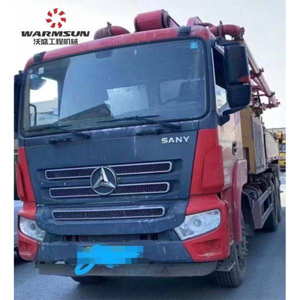 2022 SANY Camión de bombeo de hormigón usado 43 metros Ahora 29000 kg Apoyo a la inspección in situ