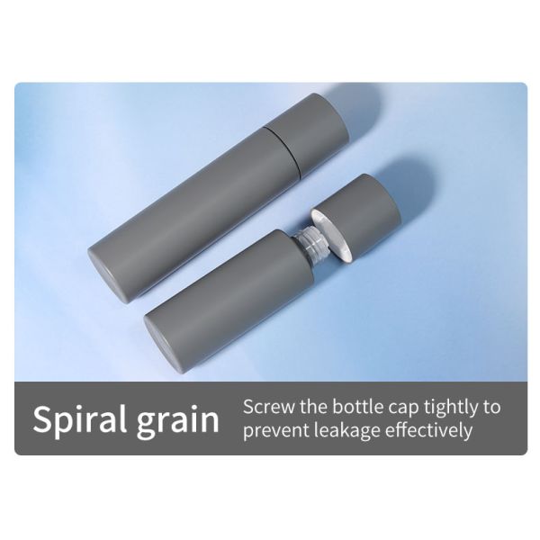 Cylinder Round Plastic Bottles 60ml 100ml 120ml Gray Cylinder Bottles With Caps