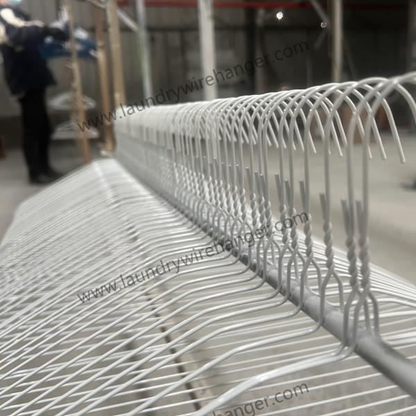 Customized Diameter  Laundry Wire Hanger In White For Dry Cleaner