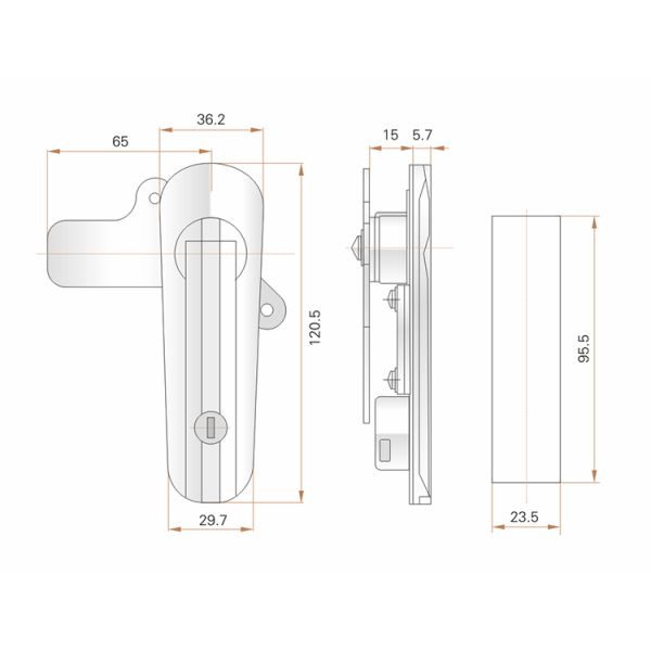 Industrial Cabinet For Traffic Equipment Fastening Device Powder Lock