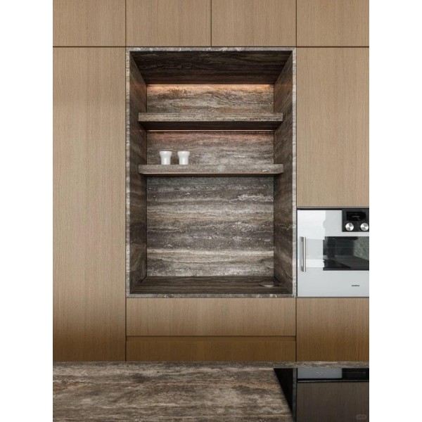 OEM Custom Modern Kitchen Cabinet Concealed Hinges Anti Rust Hardware Long Term Durability High Humidity Melamine Board MDF