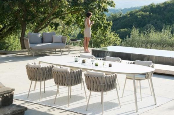 Temperature Proof Modern Outdoor Furniture Corner Sofa UV Resistant