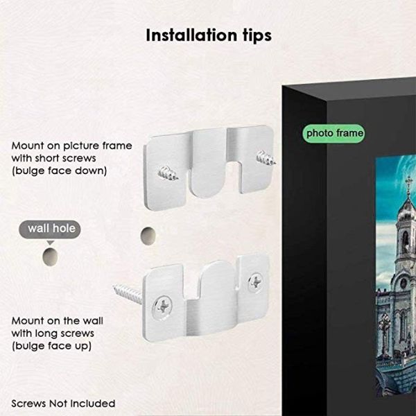Revestimiento de zinc 36*36MM Montantes de lavado de agua de trabajo pesado para el kit de colgar imágenes ocultas/espejos