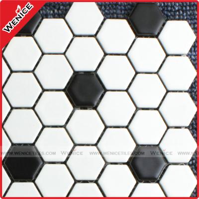 Manufacturer mixed color hexagon swimming pool mosaic