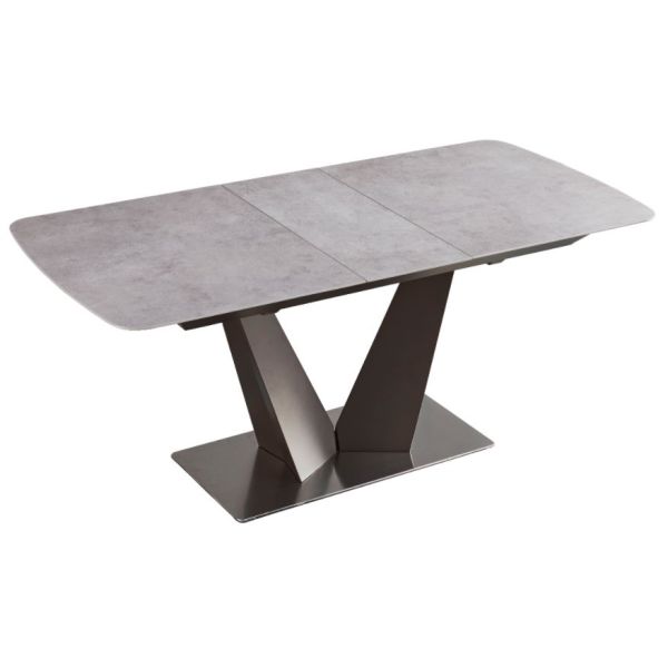 Table à manger moderne meubles assis chaises confortables avec base en acier inoxydable
