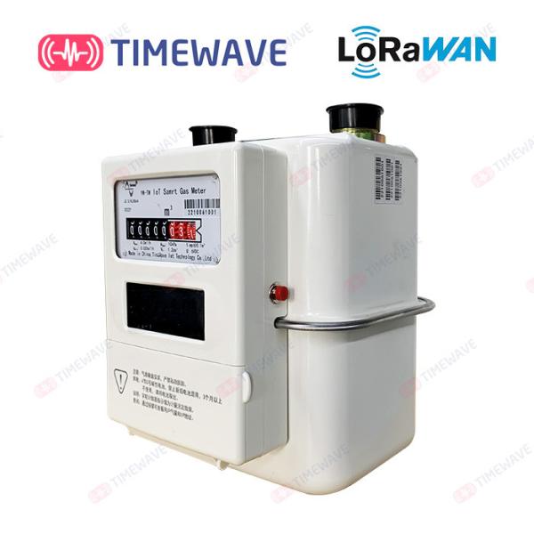 Prepaid LoRaWAN Gas Meter Wireless IoT Remote Control LCD Aluminum Steel Shell Ultrasonic Gas Meter