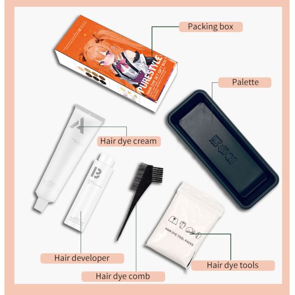 100 ml Coloration Permanente pour Cheveux à Domicile Formule à Base de Plantes Inoffensive Non Irritante