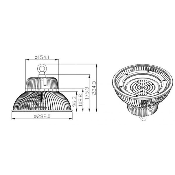 Die Casting IP65 AntiWater LED High Bay Housing, Recessed Lighting Housing , Aa Battery Housing , Abs Camera Housing ,