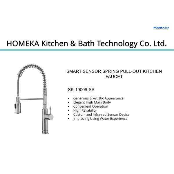 Умные брызги кухни выстукивают кранs 18/10 кухонных раковин нержавеющей стали с датчиком движения