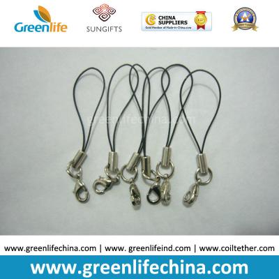 Standard Nylon Black String Loop with Mini  Lobster Clasp for Attaching Pendants