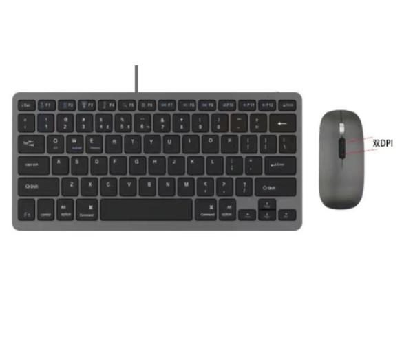 Slim Metal BT Dual-Mode Combo, 78-Key + Roller Mouse, Type-C Rechargeable
