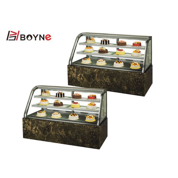 Air Cooling Cake Display Case Commercial Double Curved Chiller