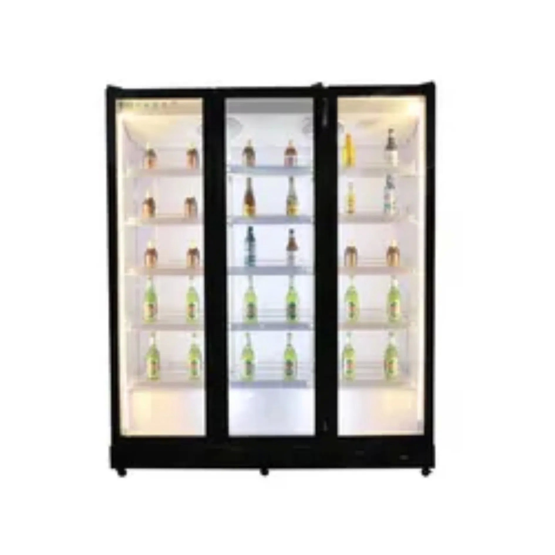 Low Noise Self Closing Fridge 1100L Three Door Display Fridge 350W