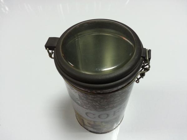Cylindroid Black Tin Tea Canisters For Coffe / Candy / Powder