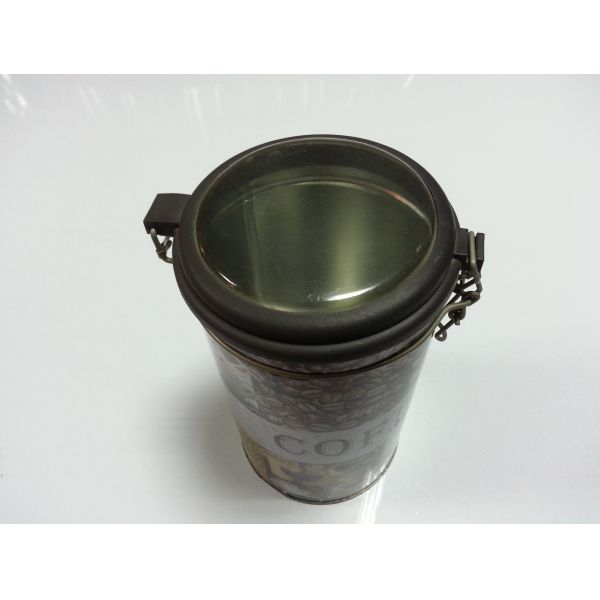 Банки чая олова цилиндроида черные для Coffe/конфеты/порошка