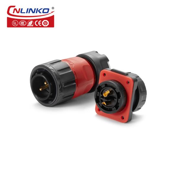 CNLINKO Outdoor 2 Pin Waterproof Plastic Connector M20 Electrical 12v Waterproof Bulkhead Electrical Connectors