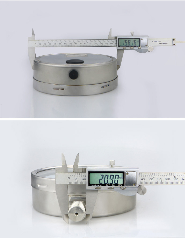 Customized OEM Support Y160BF 150mm 304ss High Pressure Gauges for Oxygen Gas Liquid Oil