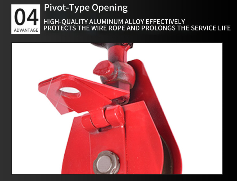 National Standard Steel Wire Rope Pulley with High-Quality Bearing and Multi-Wheel Design for Open and Close Functionality in Heavy-Duty Lifting