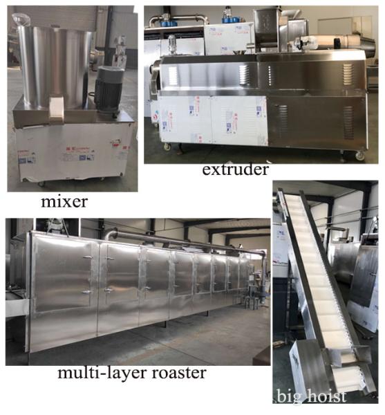 Puffed Food Expanded Core Filler Snack Food Extruder Machine 100kg/H