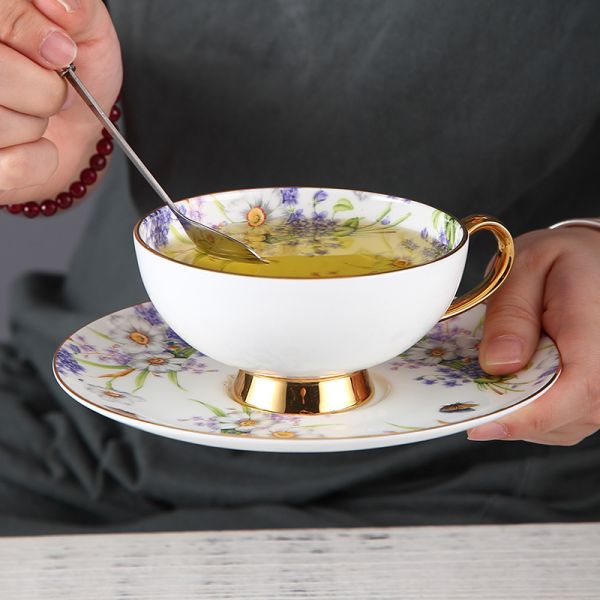 Lead Free 220cc Bone China Cup Plate Dishwasher Safe