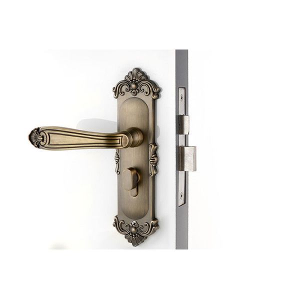 Высокая жесткость комната Мортизатор дверной замок Антикварный бронзовый цинковый сплав Entracne ручка замок