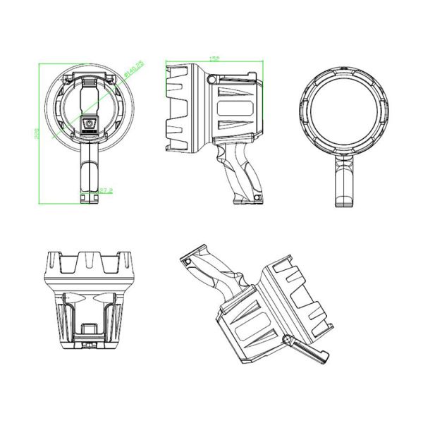 1500 Lumen IP66 15W Rechargeable Outdoor Spotlight