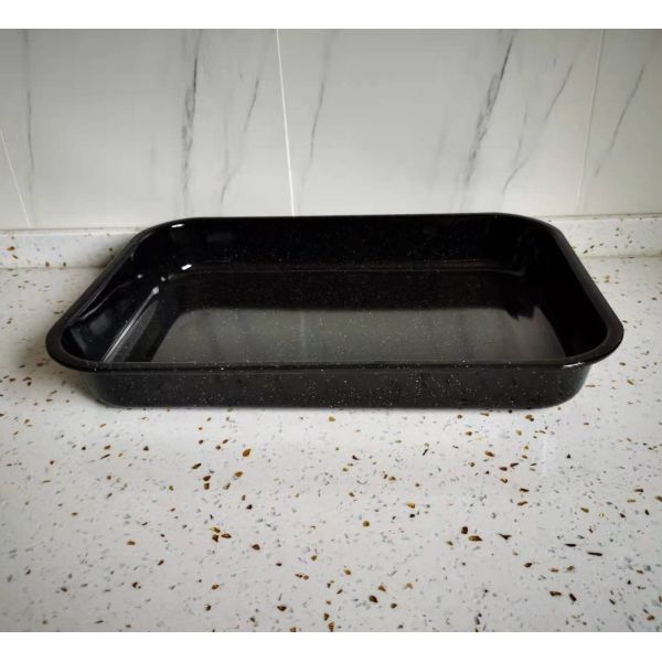 304 Stainless Steel Rim Rectangular Black Carbon Steel Non Stick Baking Cake Tray