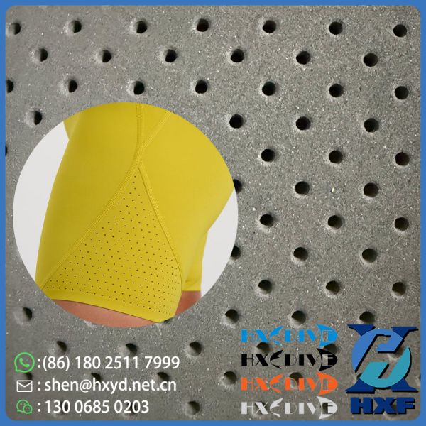 Breathable Perforated Neoprene Material for Lightweight Sportswear Wetsuits and Protective Padding with Superior Elasticity