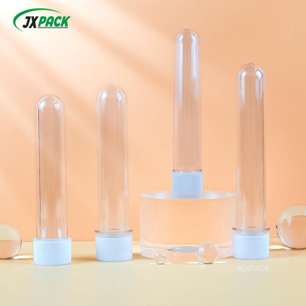 40ml 55ml 60ml Plastic Preform Recyclable Plastic Test Tube With Aluminum Cap