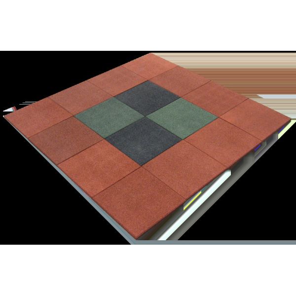 Carreaux de sol de sport sur mesure Tapis de sol de gym imperméable 50 mm d'épaisseur