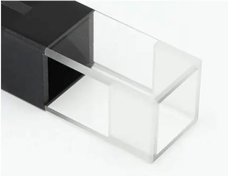 10mm Path Length Clear Quartz Flow Cell for Precise Refractive Index Measurements
