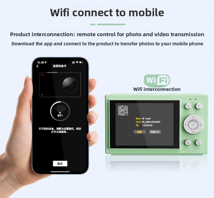 Carefully Selected Cross-border CCD Camera Retro Style for Students, 64.0million pixel 4K High-definition WiFi Digital Camera g