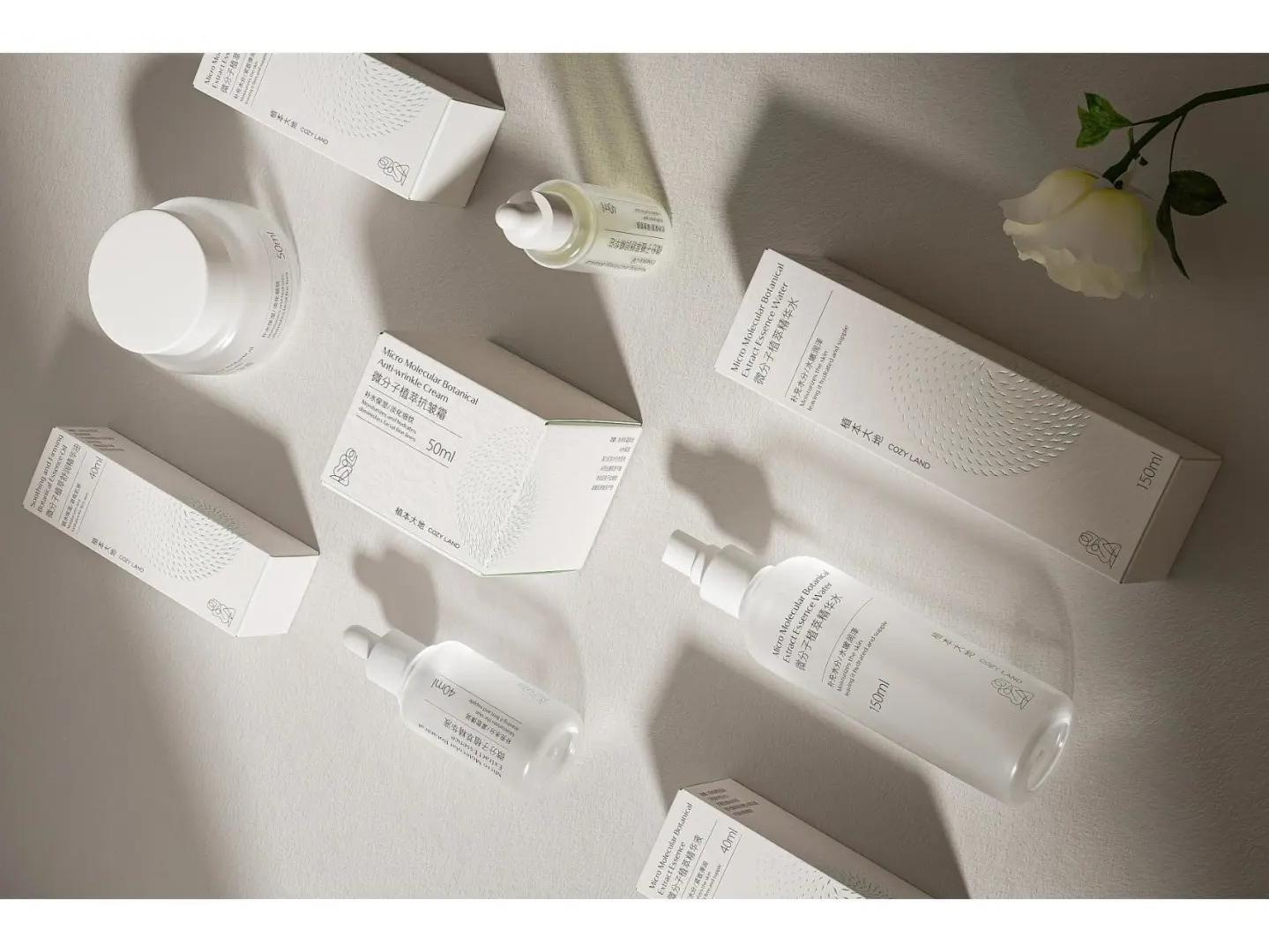 Косметическая упаковочная коробка для эфирных масел, лосьон для крема, коробка для белого картона