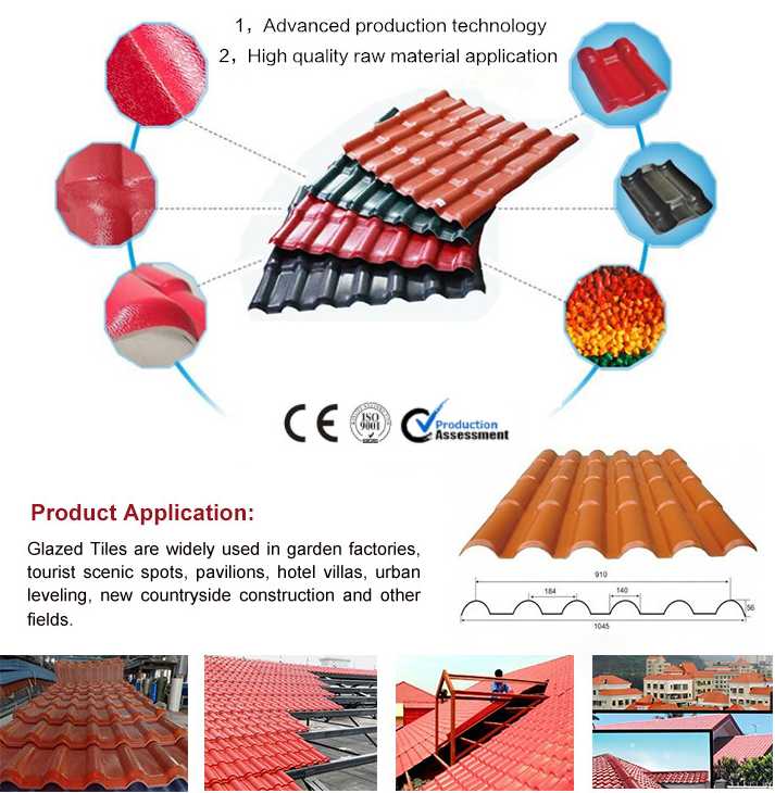 PVC + ASA Corrugated ABB 1.5MM Plastic Roof Tile Making Machine