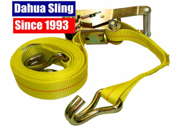 50mm 5T Heavy Duty Ratchet Straps For Truck , EN 12195-2 CE Certified
