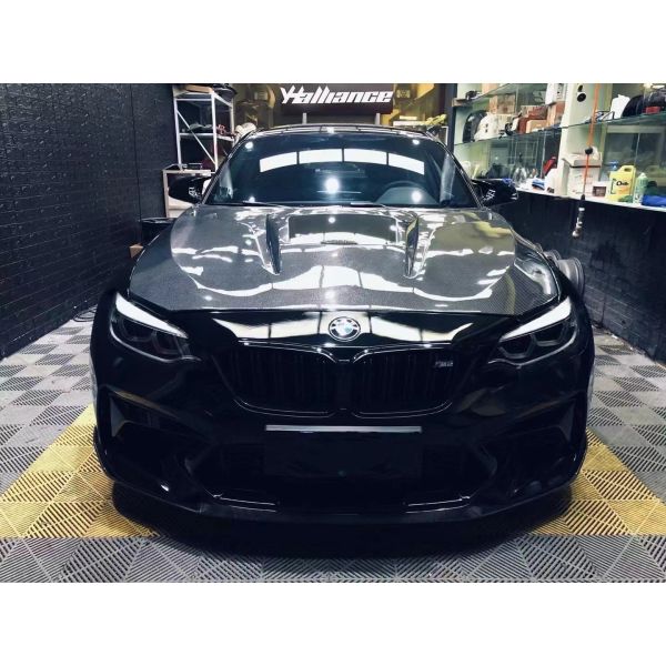 Capó de fibra de carbono estilo IMP para BMW M2 Serie 2 F22 F87 Cobertura del motor de fibra de carbono