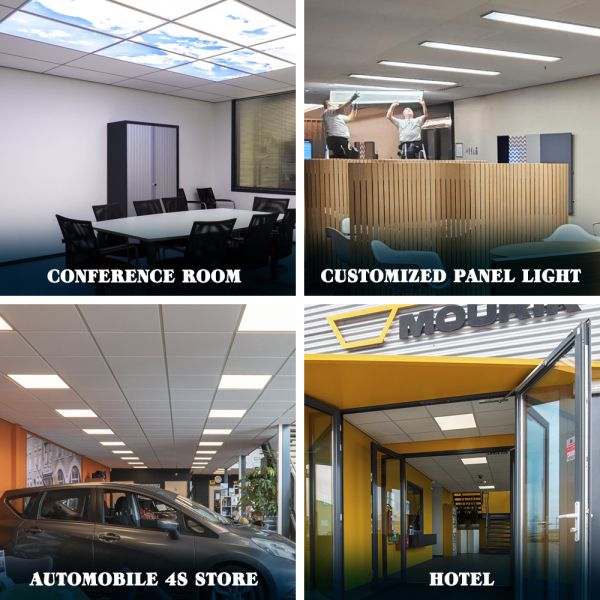 Aluminum Backlit LED Panel Light with 5-Year Warranty Customizable CCT and Anti-Glare Design for Office Buildings