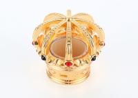Polishing Luxury Gold Color Design Crown Perfume Bottle Caps  Eco-friendly Zinc Alloy Material and Fits Most Perfume Bottles