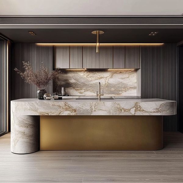 Modern Custom Modular Dark Color Matt Lacquer Kitchen Cabinet Villa Custom Kitchen With Hanging Island