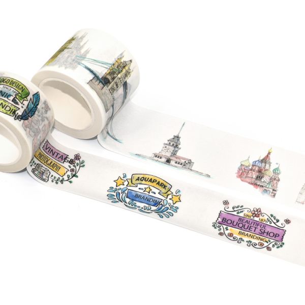 Карта Washi образца плановика журнала связывает клейкую ленту тесьмой водоустойчивой бумаги Washi